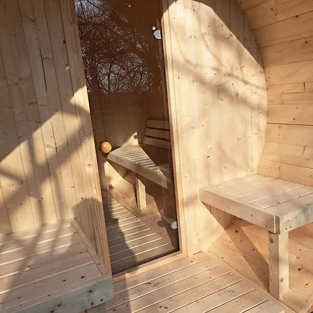 Tatil Evi Tiny Haus - Sternenblick - Sauna Garvensdorf
